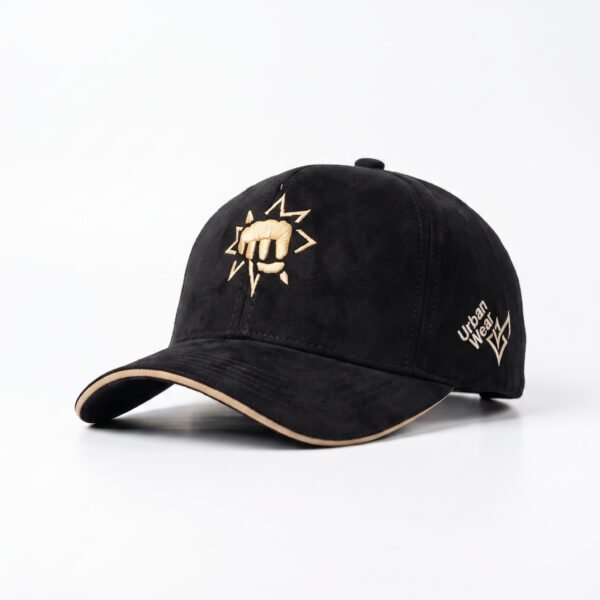 Knockout Suede Black Baseball CAPLO Premium Cap CP23